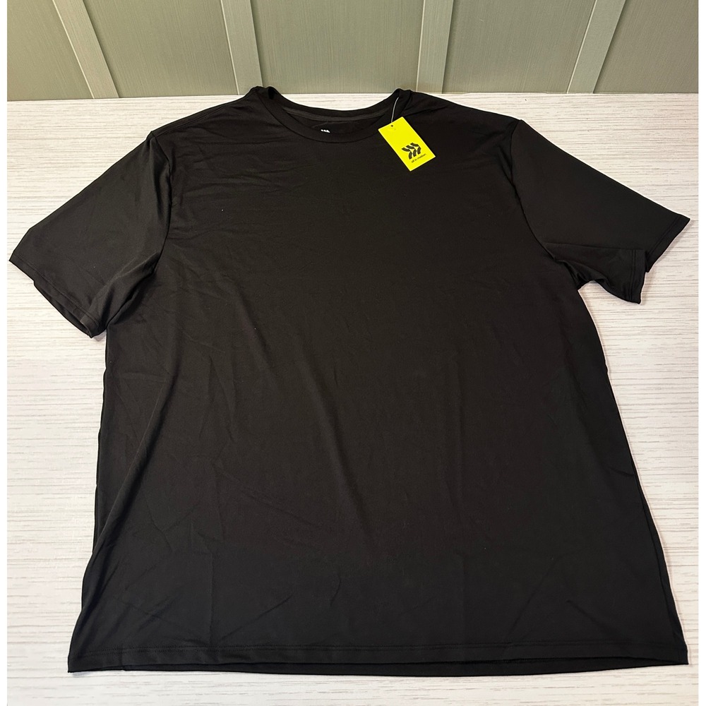 All In Motion Mens Performance SS Relaxed T-Shirt Black Large NWT 041023059